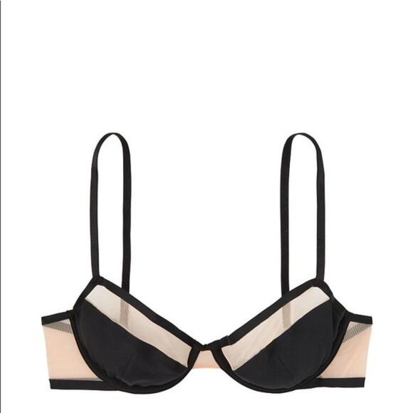 Victoria's Secret Cream Unlined Mesh Demi Bra - Picture 3 of 4